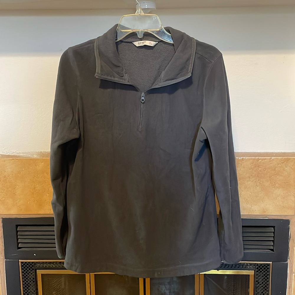 Old Navy Women’s Charcoal Grey 1/4 Zip Fleece (size L)